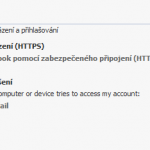 Nastavení zabezpečeného procházení HTTPS najdete na Facebooku pod nastavením účtu.