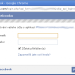 Ukázka Facebook přihlašování