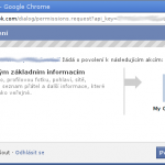 Povolení Facebook aplikace