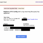 Ukázka alert emailu.